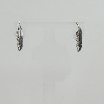 Sterling Silver Feather Stud Earrings
